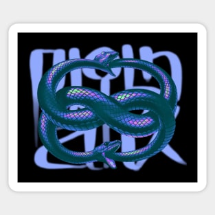 Snakes (blue) Sticker